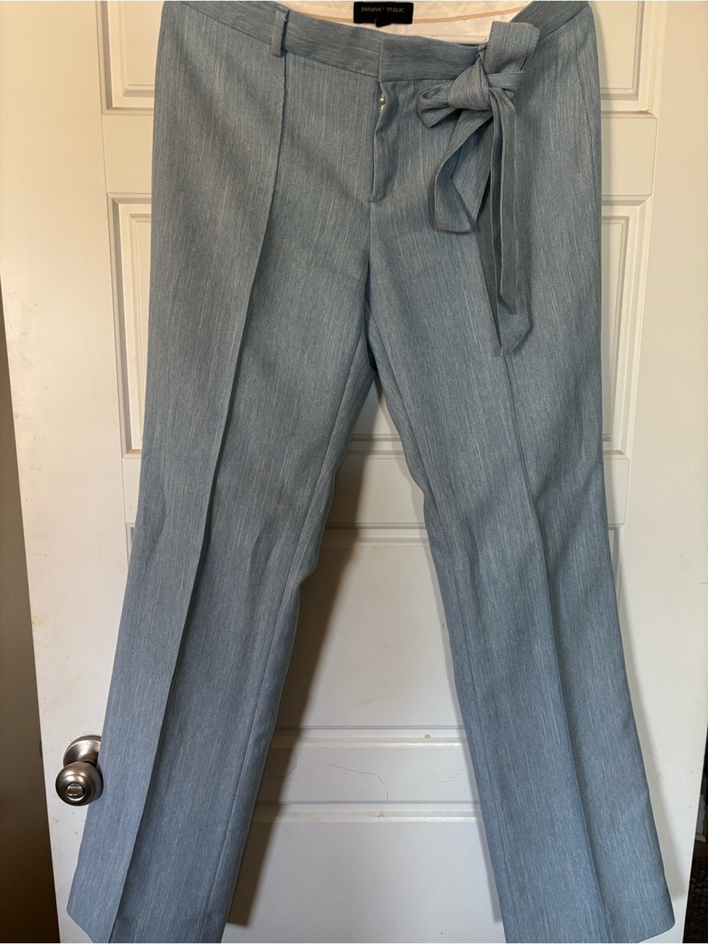 Banana Republic Light Blue Herringbone Logan Pants